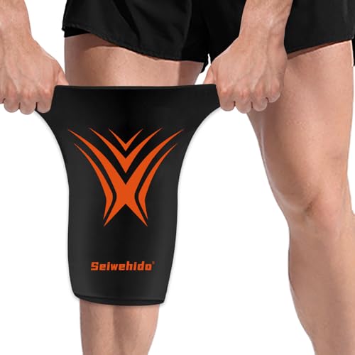 Extended Leg Knee Ice Pack Wrap Ice Sleeve for Knees Injuries Reusable Soft - color: Black-1 Pack