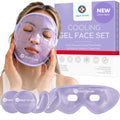 Medi Grade Face Ice Pack and Cooling Eye Mask Set, ChillGel Gel Mask Purple - color: Purple