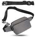 Fanny Pack Nylon Mini Belt Bag Everywhere Belt Bag for Women Water Repellent Waist Packs Crossbody Bags with Adjustable Strap - color: Gray