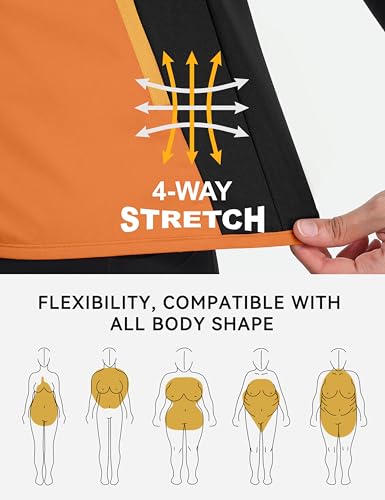 Little Donkey Andy Women's Windproof Stretch Vest Waterproof Sleeveless - color: Orange, size: Medium