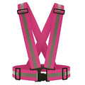 AYKRM 9 color High Visibility Reflective Vest Running Gear High Vis Adjustable Safety Vest - color: Pink