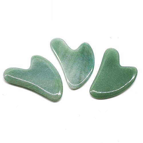 Gua Sha Facials Tools for Jaw Massage Tools Board Natural Jade Stone for SPA Acupuncture Therapy Trigger Point Treatment - style: P