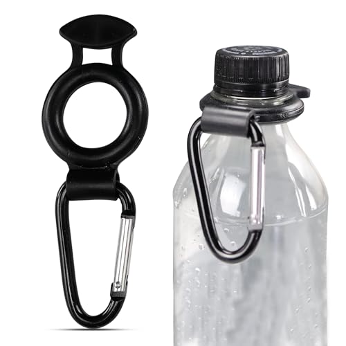 Iconikal 2-Pack Plastic Water Bottle Holder Rubber Grip Aluminum Carabiner