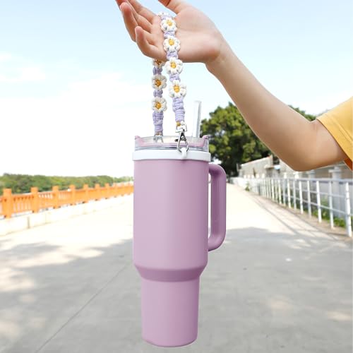 Outman Sport Water Bottle Handle Strap Holder Sling Cup Handle - color: Daisy Purple