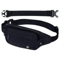 WATERFLY Small Fanny Pack Crossbody Lightweight Waist Bag for Woman Man - color: Black
