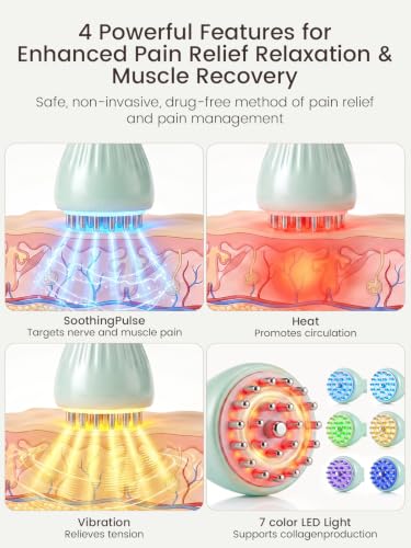 Deep Tissue Massager for Sciatica Pain Relief, Electric Sciatic Nerve Relief Device, Back and Leg Muscle Massage Tool for Daily Comfort