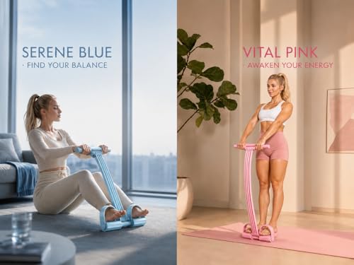 8-Tube Pedal Resistance Band, Elastic Sit Up Pull Rope for Home Gym - color: Blue