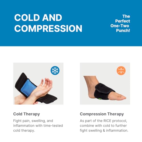 NatraCure Cold Therapy Wrap (Regular) with 14" Strap - 2 Pack - Small Reusable Gel Ice Pack Compress for Injuries and Pain Relief, Hand, Arch of Foot, Wrist, Elbow, Arthritis, Neuropathy - 715 CAT2PK - size: 3x5 Inch (Pack of 2)