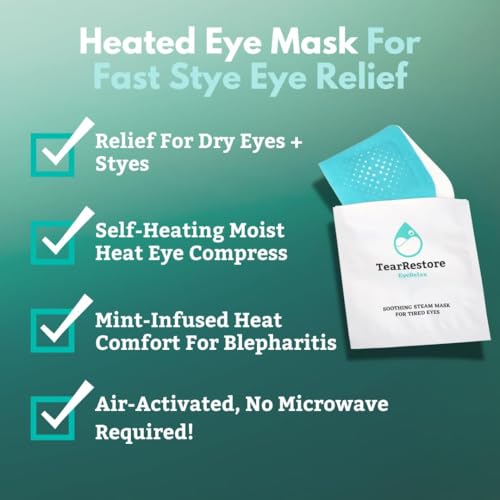 TearRestore EyeRelax Stye Relief Steam Heated Eye Mask for Dry Eye, 10 Count - size: 10 Count