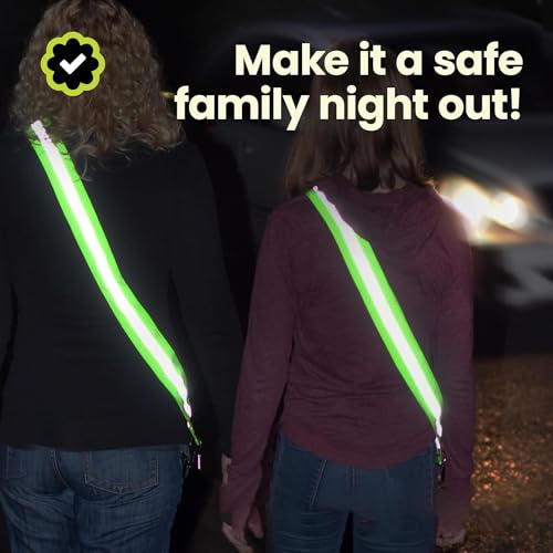 Reflective Sash, Reflective Safety Gear, Adjustable Reflective Sash for Nighttime Activities - Perfect for Running, Walking, Cycling | High-Visibility Gear for All Ages
