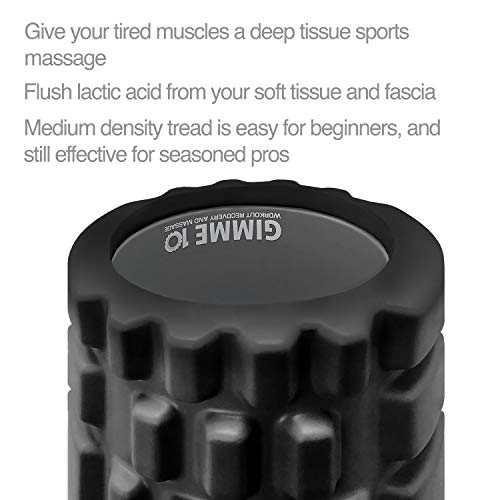 Trigger Point Releasing Foam Massage Roller with Medium Compression for Exercise, Stretching, and Muscle Recovery - Relieves Muscle Tightness, Improves Mobility, and Circulation
