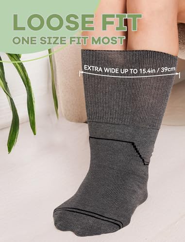 SONORAN Walking Boot Socks Bamboo Viscose (2 Pairs) Lightweight Replacement Sock Liner for Medical Tube Cast Socks - color: Grey