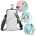 Prime Comfort Phone Holder, Small Crossbody Shoulder Holsters Bag with Arm Band, Fits iPhone and Android, Use for Running, Walking, Hiking & Biking (6.7 Inches, Grayish White) - color: Grayish white