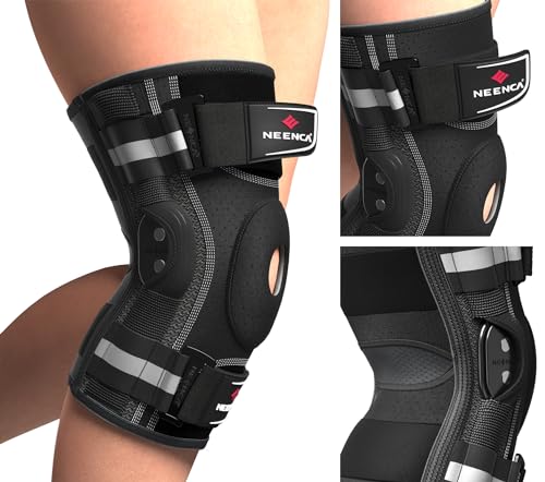NEENCA Professional Knee Brace, Hinged Knee Support for Women & Men Relief - size: Large