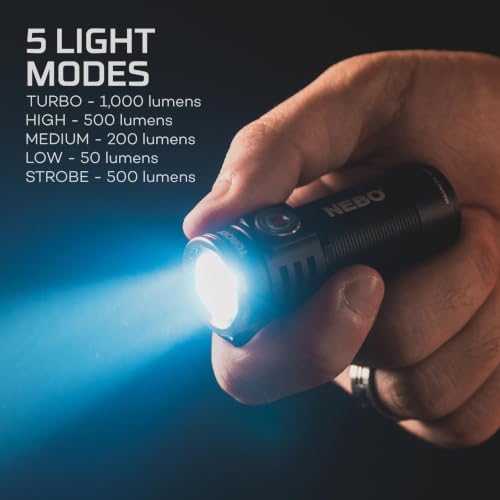 NEBO Torchy 1K Flashlight, 1000 Lumen EDC Pocket Light - Orange - color: 1000 Lumen-Orange