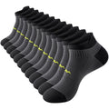 Ankle Compression Socks for Men & Women, 6 Pairs, Low Cut - color: Grey, size: Large