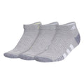adidas Women's Cushioned Socks 3 Pairs - color: Cool Light Heather/Powder Yellow/Violet Tone Purple/3.0/Low Cut, size: Medium, style: Low Cut