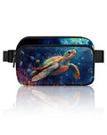 Sea Turtle Fanny Pack Fashion Belt Bag Lightweight Waist Pouch with Adjustable Strap Mini Crossbody Bags for Women Travel Sports Running - color: Light Yellow