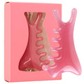Pink Resin Gua Sha Tool – Multi-Point Scalp & Facial Massage Comb - color: Pink-11
