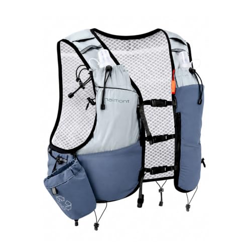 Haimont 8L Trail Running Hydration Vest with Soft Flasks - color: Grey, size: Medium