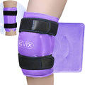 REVIX Knee Ice Pack Wrap for Pain Relief, Reusable Gel Cold Compress - color: Purple