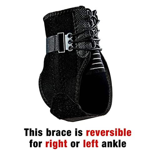 ACE Ankle Brace with Side Stabilizers, Adjustable, Black, 1/Pack (Pack of 2) - size: 1 Count (Pack of 2)