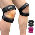 Dual Patella Knee Strap 2-Pack, Adjustable Open Patella Brace for Men Women, Pain Relief for Jumper’s Knee, Patellar Tendonitis and Arthritis, Breathable Lightweight Knee Support for Running, Basketball, Hiking & Sports Injury Recovery, Black Size L - siz