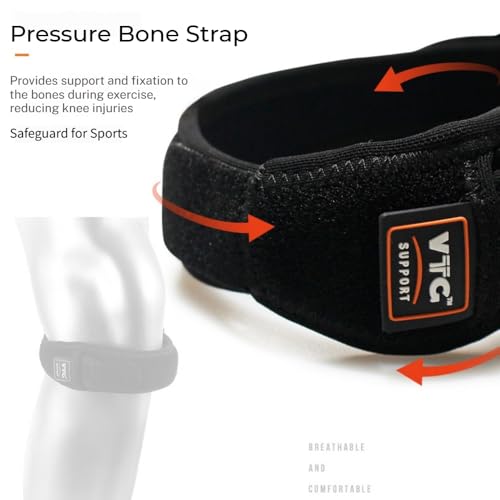 1 Pack Adjustable Patella Knee Strap, Stabilizing Knee Brace