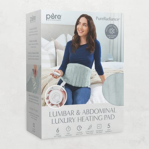 Pure Enrichment PureRadiance Lumbar & Abdominal Heating Pad, 6 Settings