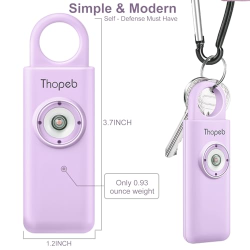 Personal Safety Alarm for Women – Superior Loud Siren & SOS Strobe - color: Purple