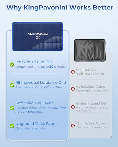 KingPavonini Soft Extra Large Ice Packs for Injuries Reusable, 13"x22" - style: X-Large (Pack of 1)