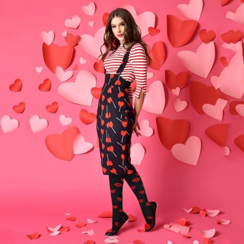 Junely Compression Socks for Women Knee High Socks Funny - color: Lip
