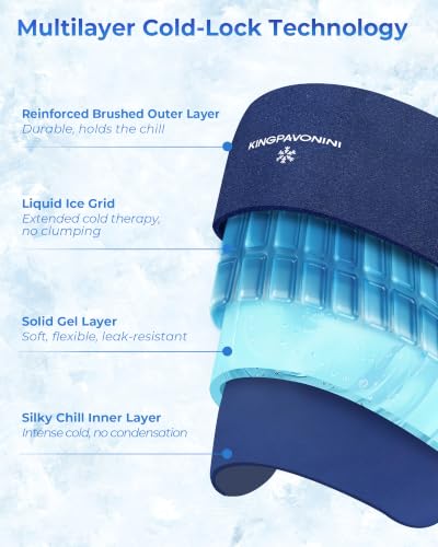 KingPavonini Soft Large Ice Pack for Injuries Reusable with Straps, 11"x15" - style: Large w/ Straps (Pack of 1)