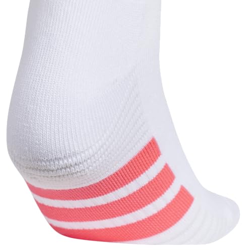 adidas Women's Cushioned Socks 3 Pairs - color: White/Pure Turbo Pink/Clear Onix Grey/4.0/Low Cut, size: Medium, style: Low Cut