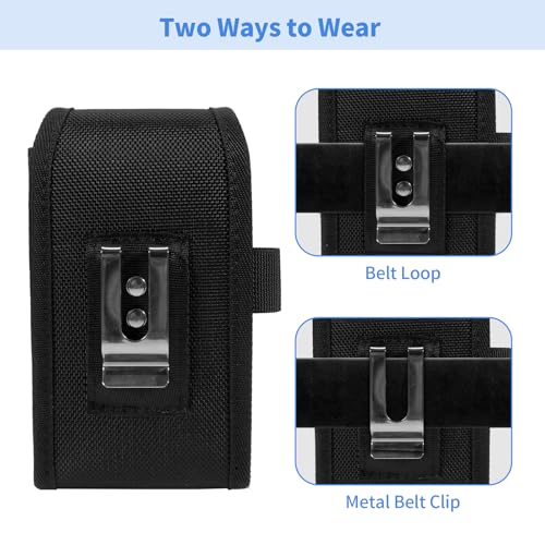 KENOBE Belt EDC Pouch, 5-Pocket Cell Phone/Tool Holder, Black - color: Black