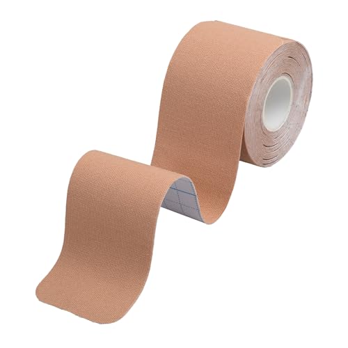 Kinesiology Tape, Premium Precut Roll, Elastic Cotton, Hypoallergenic, 20 Precut Strips, Ideal for Muscle Support & Injury Prevention (Skin) - color: Skin
