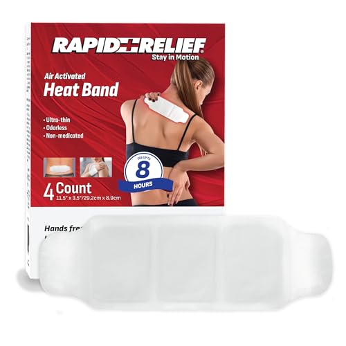 Rapid Relief Air-Activated Heat Bands for Neck and Shoulder, 4 Count - size: 4 Count