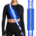 Ylzzrs LED Belt Reflective Sash for Walking at Night,High Visibility Adjustable Night Running Safety Gear,Light Up Running Belt Reflective Gear with Phone Bag/Armband for Runners Walkers Men Women - color: Blue