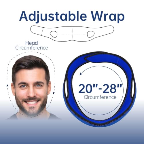 Wisdom Teeth Ice Pack Head Wrap Jaw Face Ice Pack with 4 Gel Packs - color: Royal Blue #2