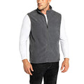 33,000ft Men's Fleece Vest Outerwear Lightweight Zip Up Sleeveless Jacket - color: Grey Heather, size: Small