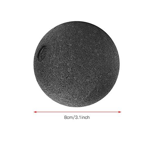 Yoga Massage Ball, Relax Muscles Soft Foam Roller Ball with High Density Foam Structure for Massaging Muscles for Adults for Exercises(Black, 8CM Single Ball)