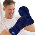 REVIX Moist Heat Hand Warmers Glove, Microwavable Mittens for Finger, Navy - color: Navy