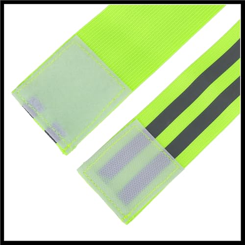 8pcs Reflective Bands for Arm Reflective Armbands High Visibility Night Cycling Riding Reflector Tape Straps Bracelet Green Durable Material