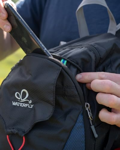 WATERFLY Lightweight Packable Hiking Backpack, 30L Day Pack - color: Blue & Black