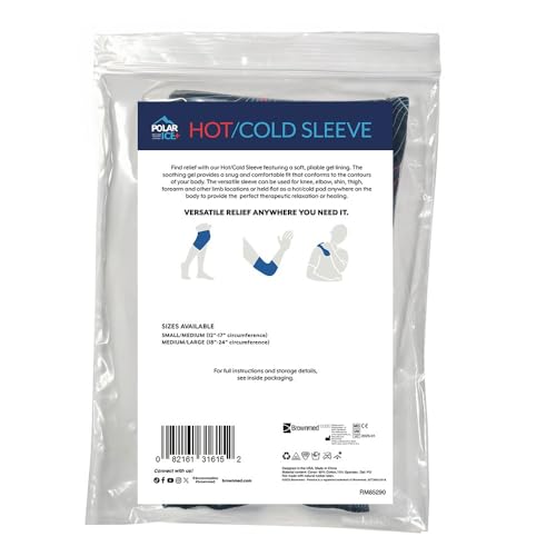 Brownmed Polar Ice Hot/Cold Therapy Sleeve, Soft Gel Lining, Large/XL - size: L/XL