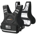 APEXUP Adjustable Weighted Vest, 4-10lb/12-18lb/20-32lb Vest with 6 Ironsand Weights and Large Pocket, Weight Vest for Men Women Strength Training, Running, Walking - color: Black-with Waterproof Layer, size: 12-18lbs