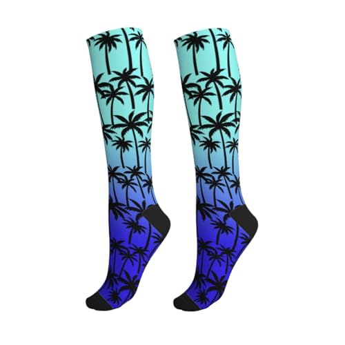 Compression Socks Knee High Support Stockings Women Men - color: Palm