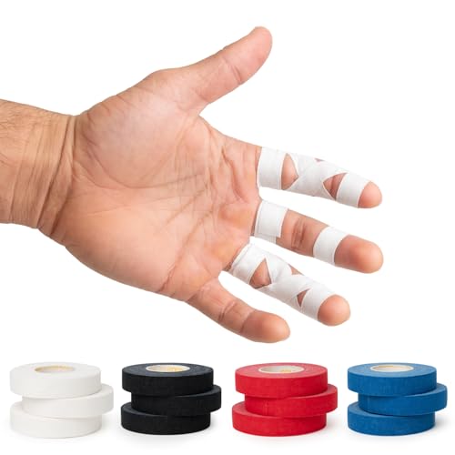 Gold BJJ Jiu Jitsu Tape - Strong Athletic Finger Tape, 1/2" x 30' - Protect Fingers and Toes in MMA, Judo, Wrestling, Martial Arts, Rock Climbing - color: Blue
