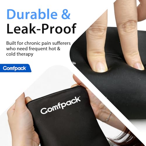 Comfpack Neck Ice Pack Wrap, Soft Gel Ice Packs for Neck Shoulder Reusable - color: Black