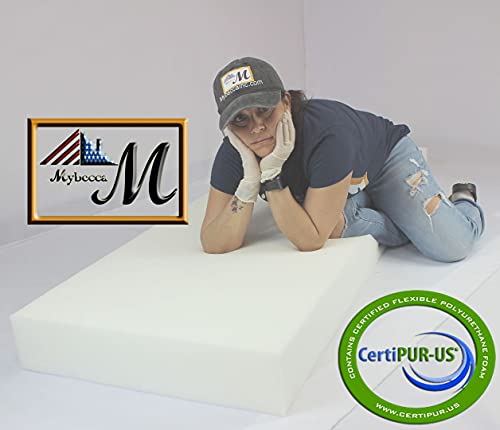 Mybecca Upholstery Foam Cushion Sheet High Density,2 H x 24 W x 72 L - color: White, style: 2x24x72